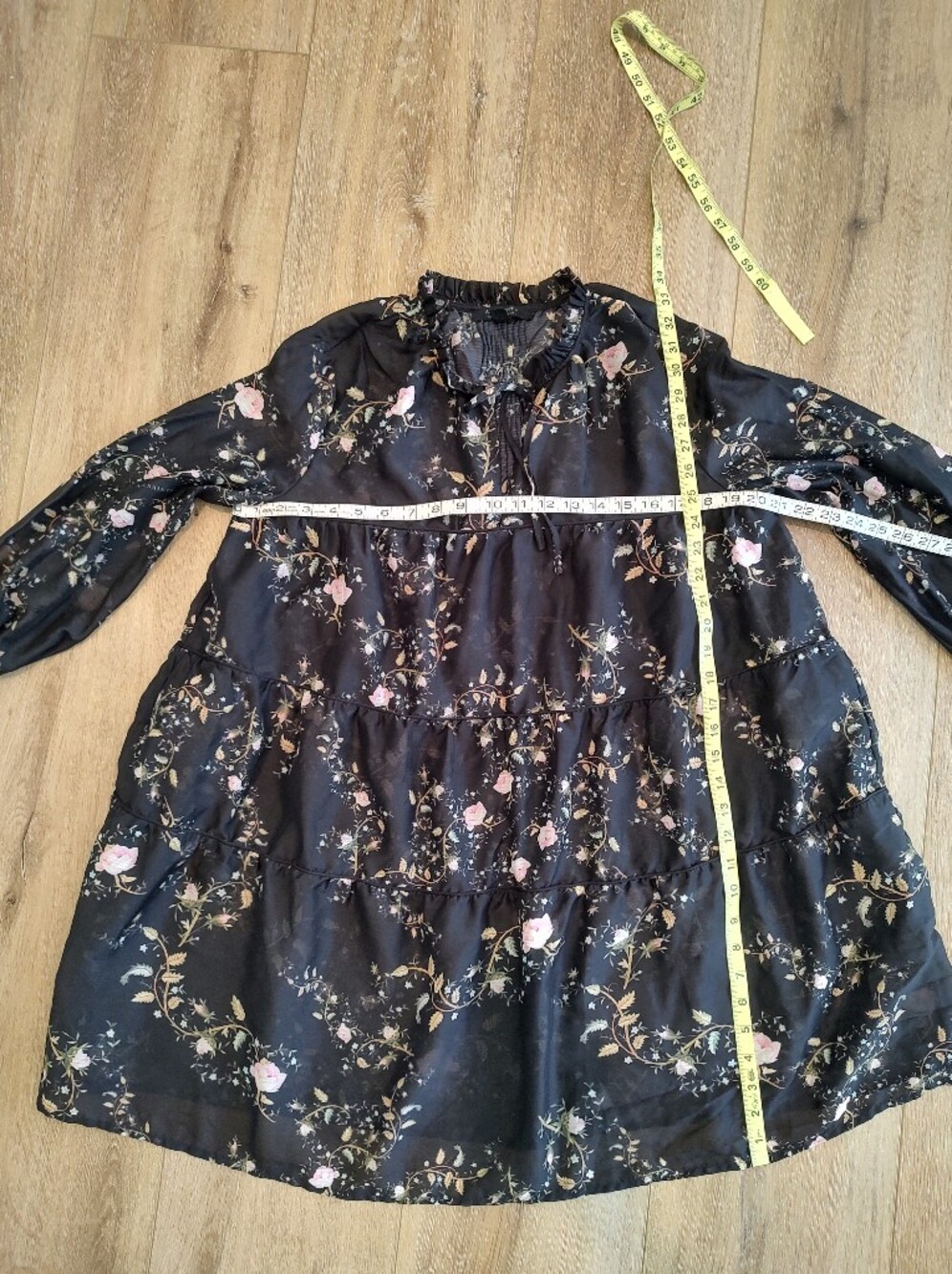 All Saints Mindy Oto Floral Women’s Mini Tiered Trapeze Dress Size 6 - Picture 13 of 16